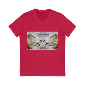 Five Toes Down Goat Thoughts Unisex V-Neck Tee