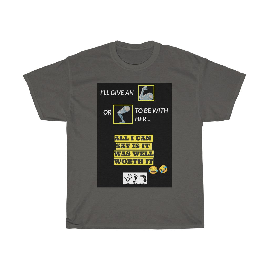 Five Toes Down Arm or Leg Unisex Tee