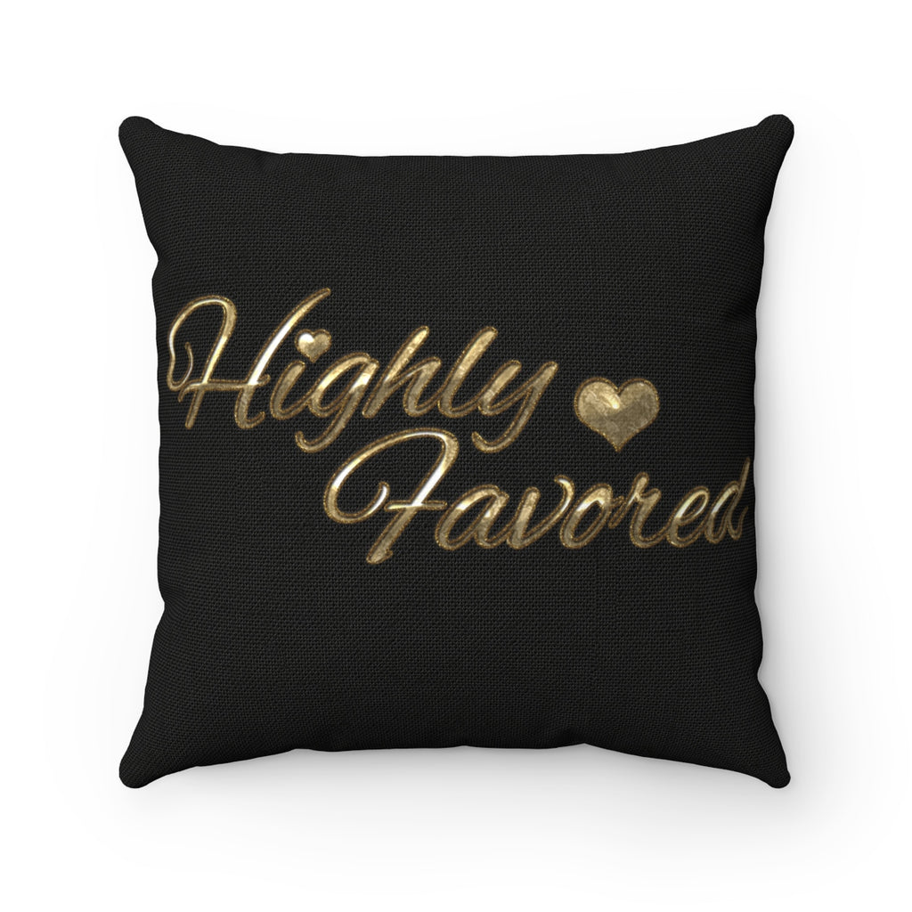 Five Toes Down Highly Favored Spun Polyester Square Pillow