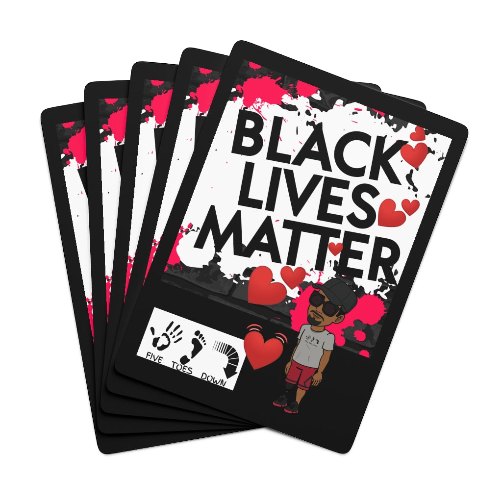 Five Toes Down BLM Poker Cards