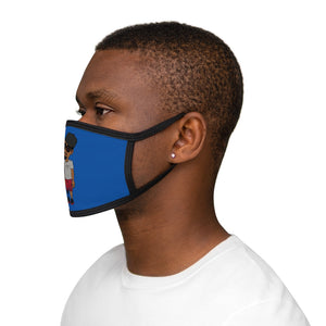 Five Toes Down Henry the Amputee Mixed-Fabric Face Mask Blue