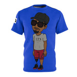 Five Toes Down Henry Unisex Cut & Sew Tee Blue