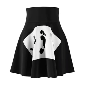 Five Toes Down Blk Women's Skater Skirt