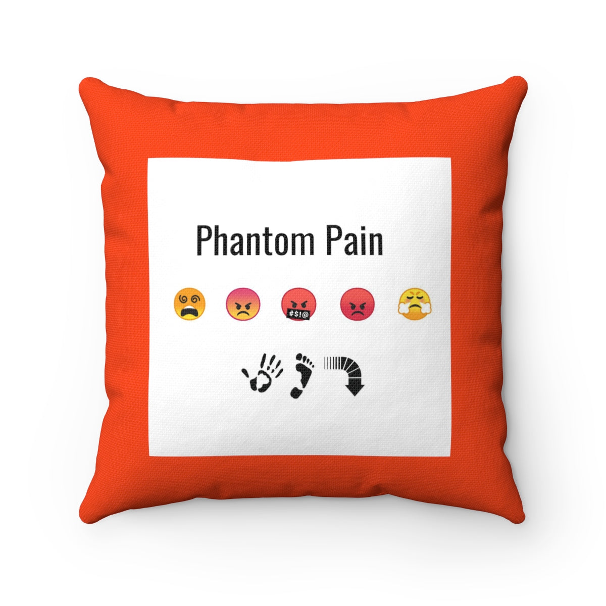 Five Toes Down Pain Spun Polyester Square Pillow
