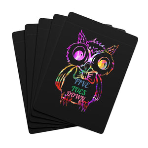 Five Toes Down Owl Poker Cards