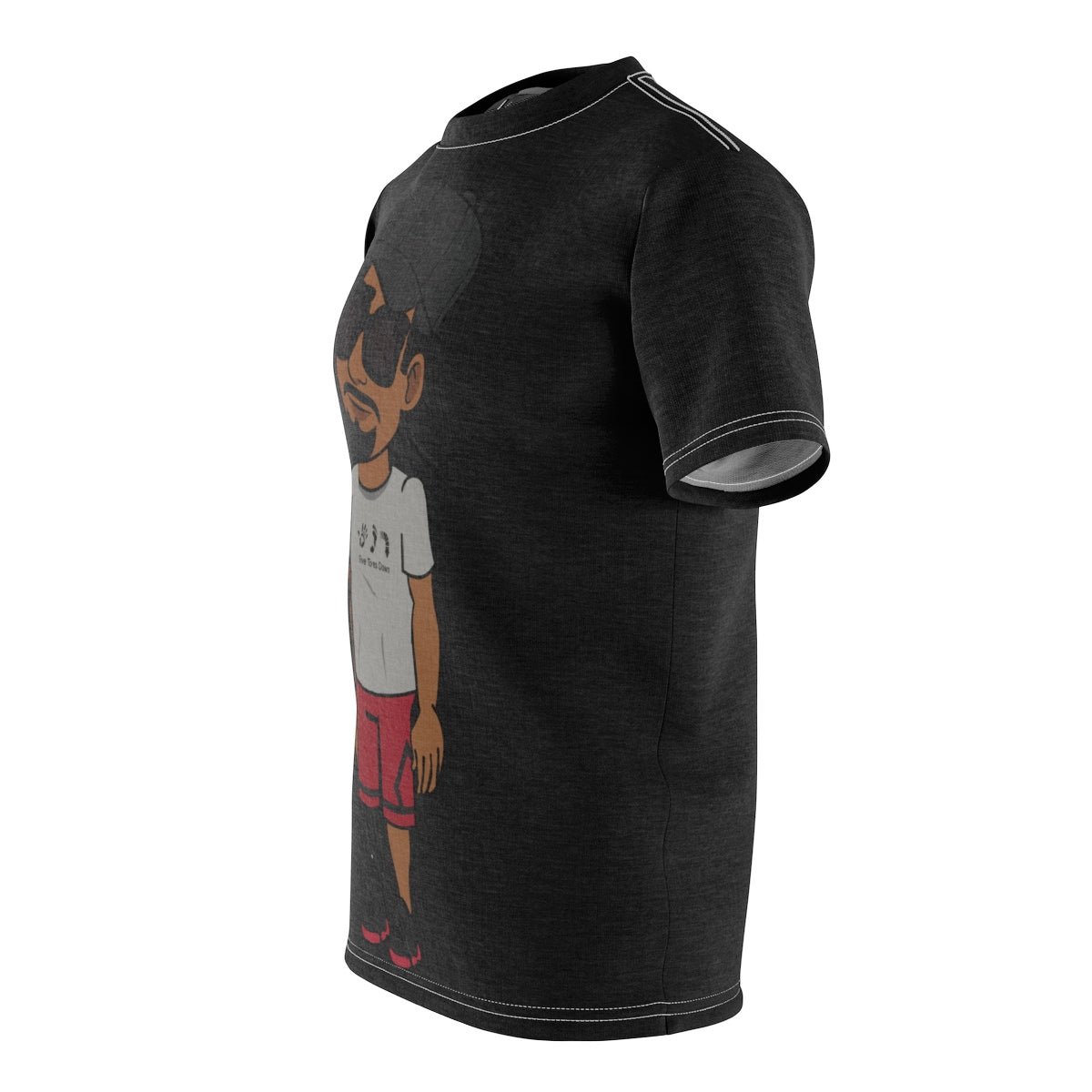 Five Toes Down Henry Blk Unisex Cut & Sew Tee