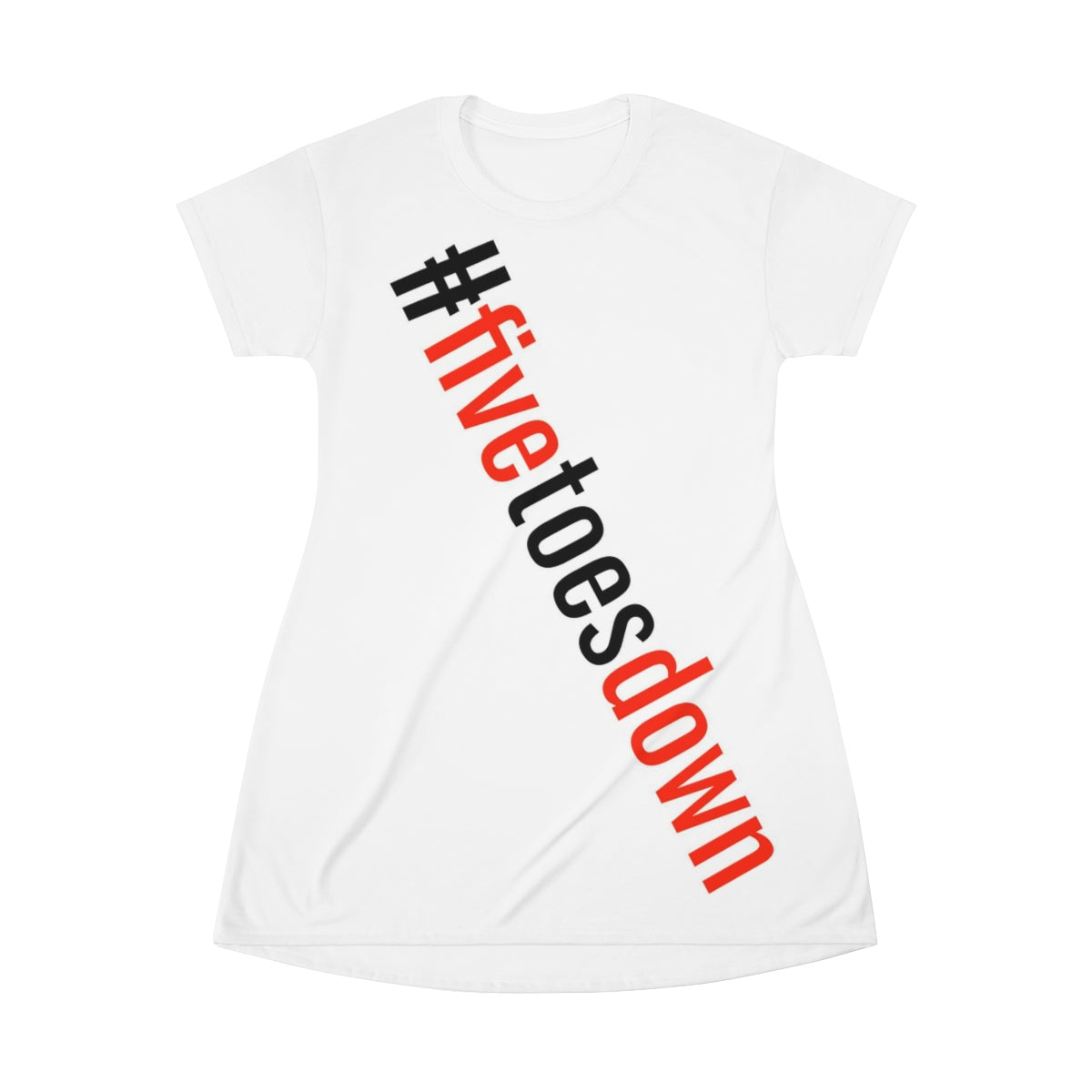 Five Toes Down Hashtag T-shirt Dress