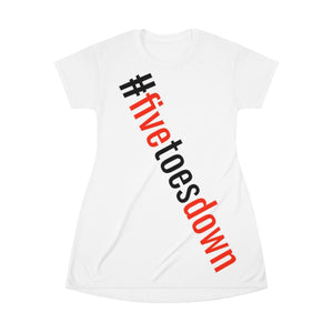 Five Toes Down Hashtag T-shirt Dress