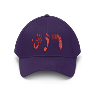 Five Toes Down Red Unisex Twill Hat Embroidered