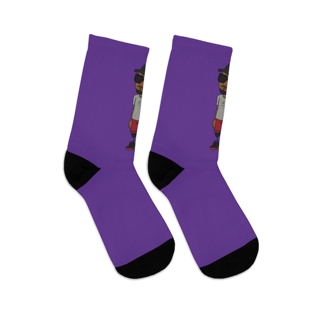 Five Toes Down Henry The Amputee Socks purp