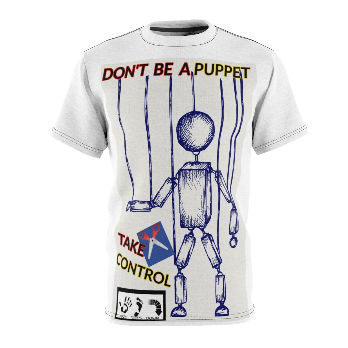Five Toes Down Puppet Unisex Cut & Sew Tee