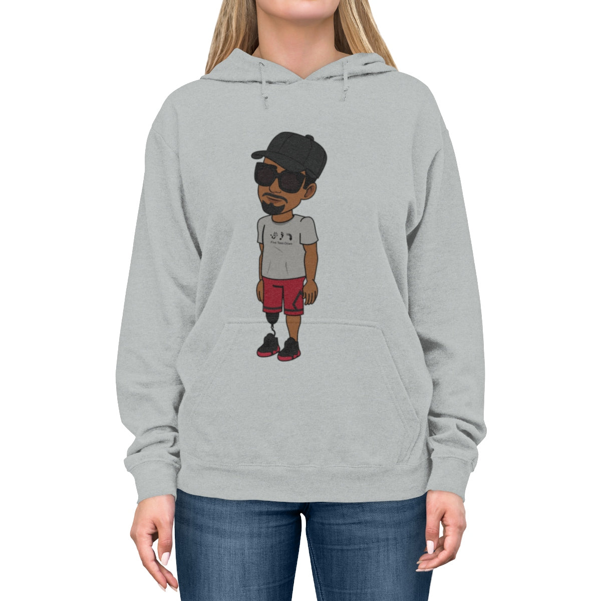 Five Toes Down Henry Amputee Unisex Lightweight Hoodie