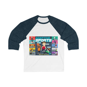Five Toes Down Amp Sports Unisex 3/4 Sleeve Baseball Tee