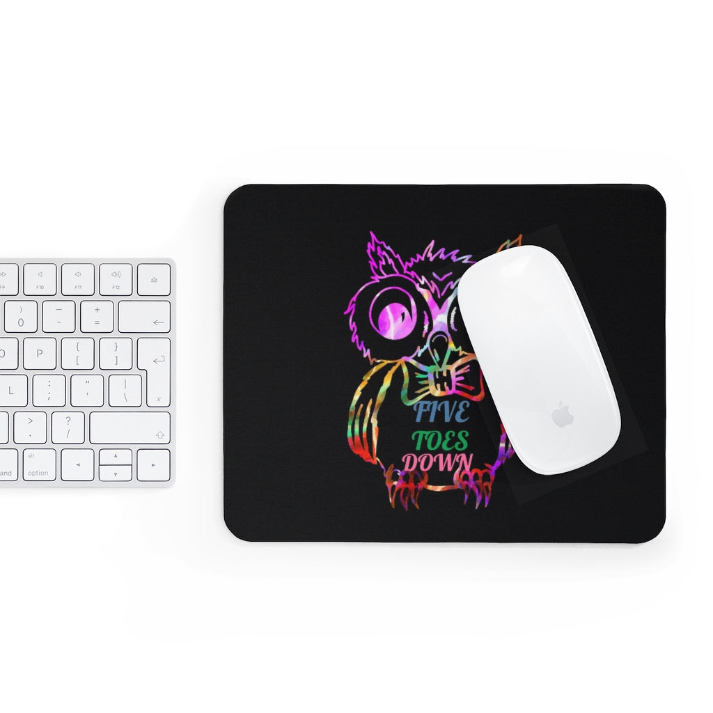 Five Toes Down Owl Mousepad