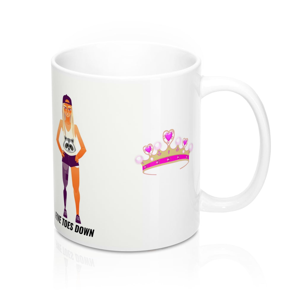 Five Toes Down Female Amputee Mugs