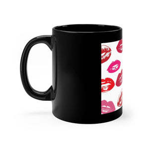 Five Toes Down Kisses Black mug 11oz