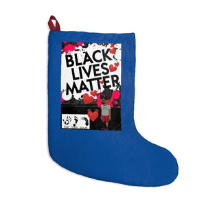 Five Toes Down BLM Christmas Stockings Blue