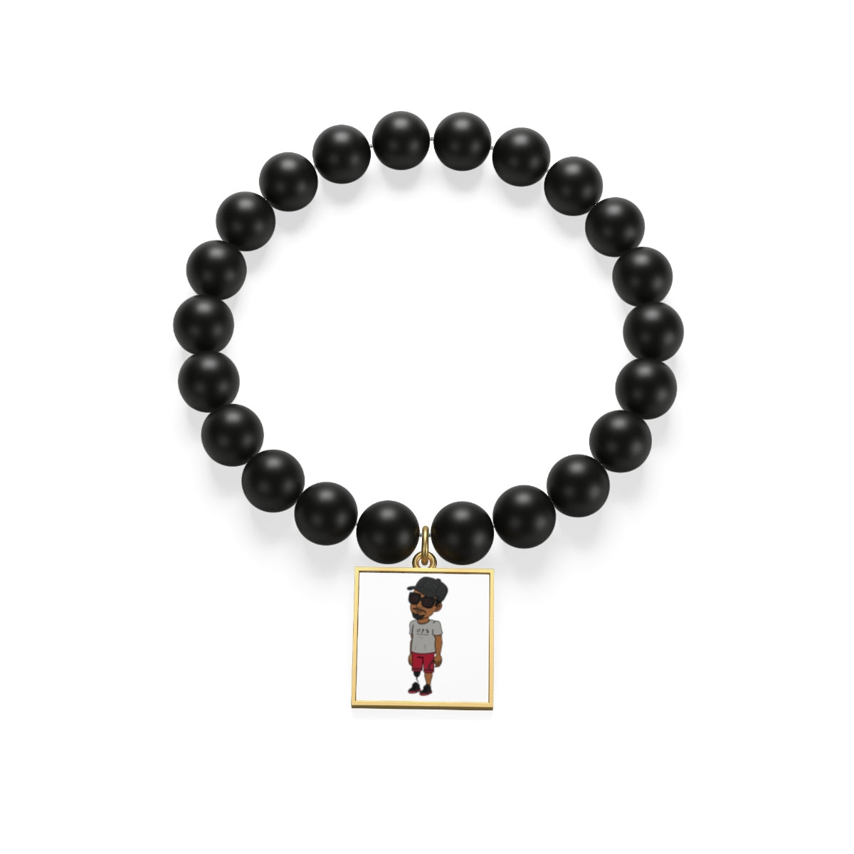 Five Toes Down Henry Matte Onyx Bracelet