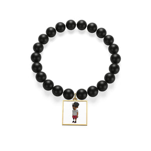 Five Toes Down Henry Matte Onyx Bracelet