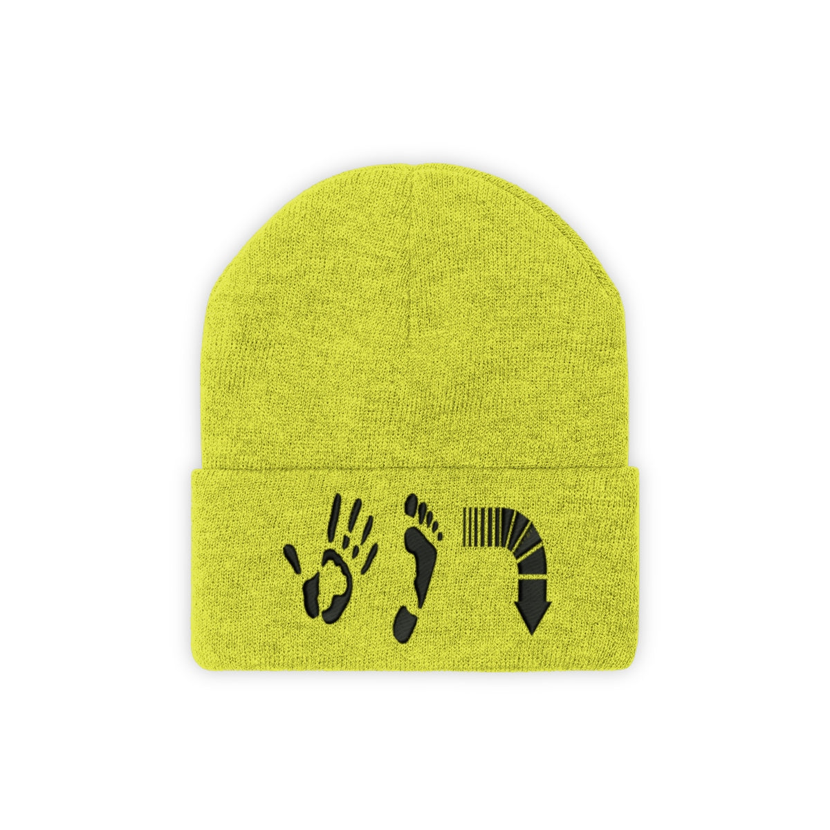 Five Toes Down Knit Beanie Embroidered