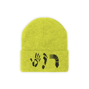 Five Toes Down Knit Beanie Embroidered