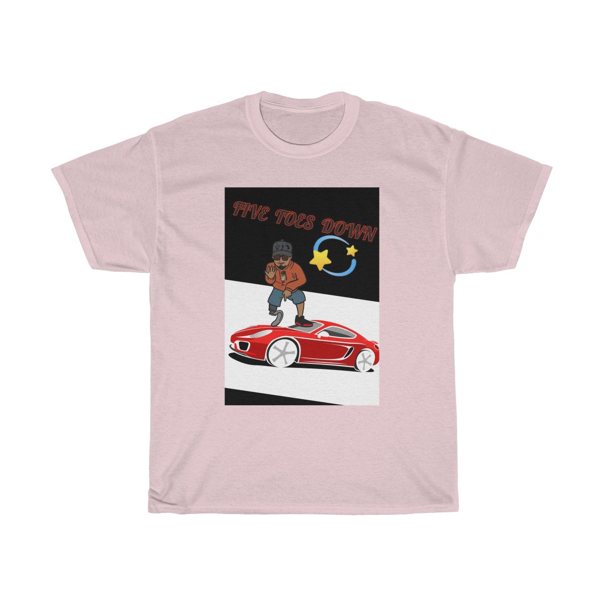 Five Toes Down On Hood Unisex Tee