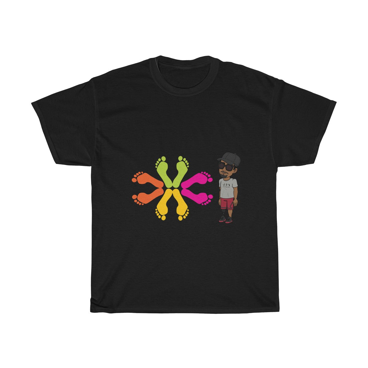 Five Toes Down Circle of Feet Unisex Tee