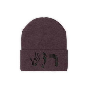 Five Toes Down Knit Beanie Embroidered