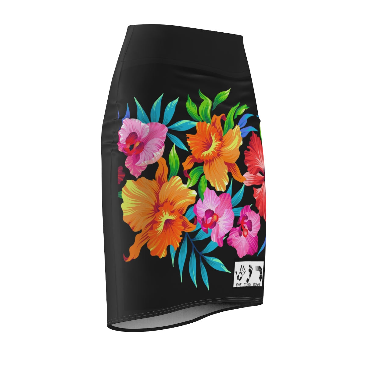 Five Toes Down Floral Print 2 Women's Pencil Skirt