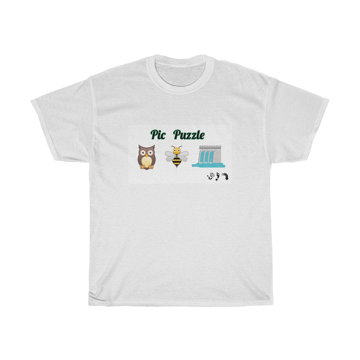 Five Toes Down Pic Puzzle Unisex Tee (Owl)