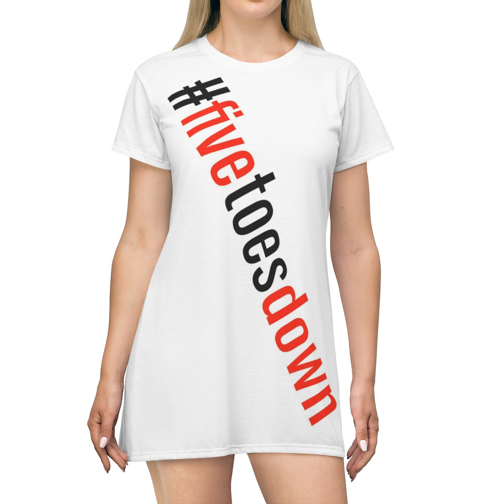 Five Toes Down Hashtag T-shirt Dress