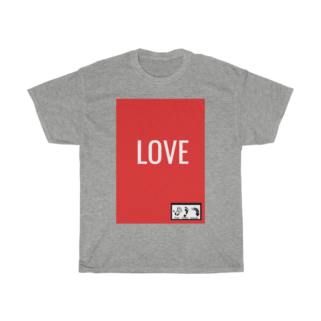 Five Toes Down Love Big (White) Unisex Tee