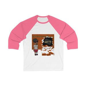 Five Toes Down Kick Down Wall Unisex 3/4 Sleeve Baseball Tee