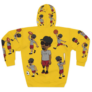 Five Toes Down Sports Unisex Pullover Hoodie yellow