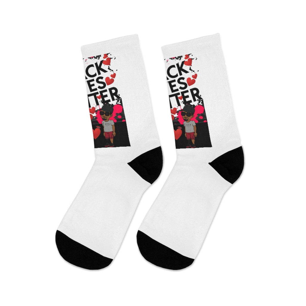 Five Toes Down BLM White DTG Socks