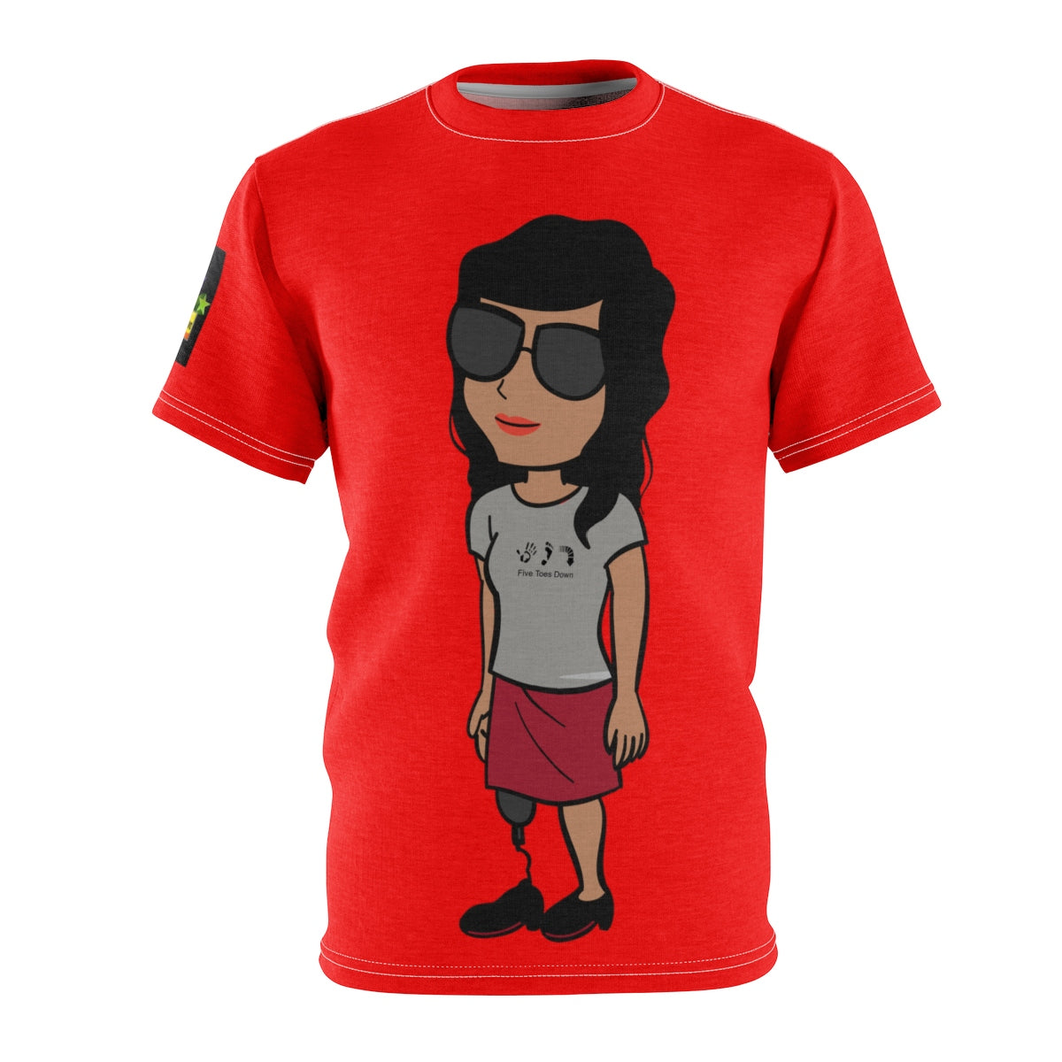 Five Toes Down Girl Power Unisex Cut & Sew Tee
