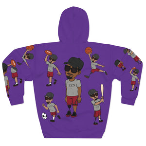Five Toes Down Sports Unisex Pullover Hoodie purp 2