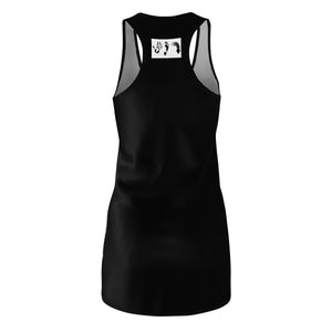 Five Toes Down Polka Dot Blk Cut & Sew Racerback Dress