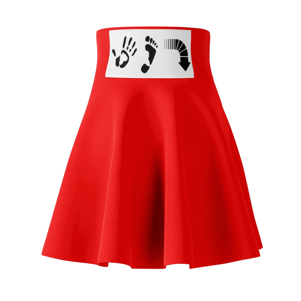 Five Toes Down Red Women's Skater Skirt