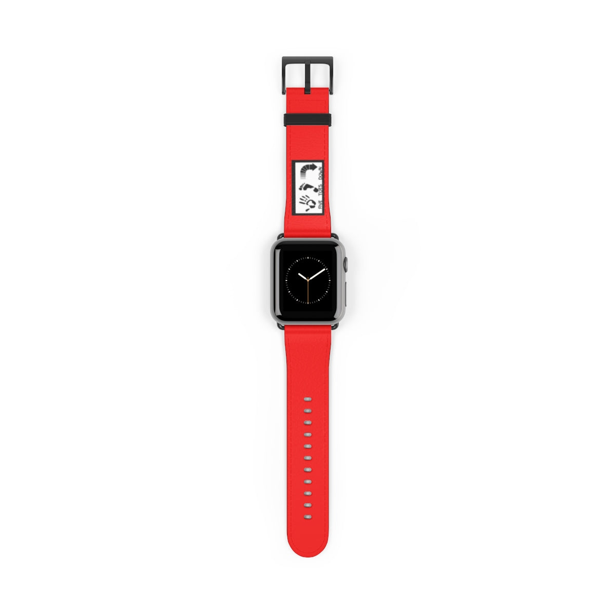 Five Toes Down Logo Red Watch Band