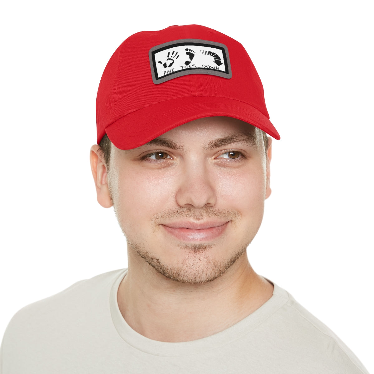 Five Toes Down Logo Hat with Leather Patch