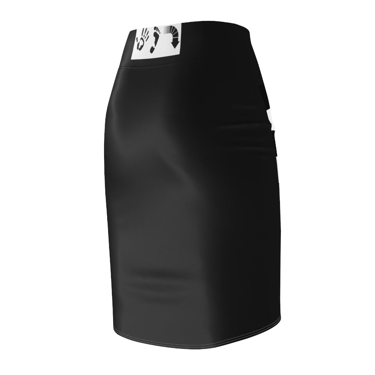 Five Toes Down Checkerboard Blk Women's Pencil Skirt