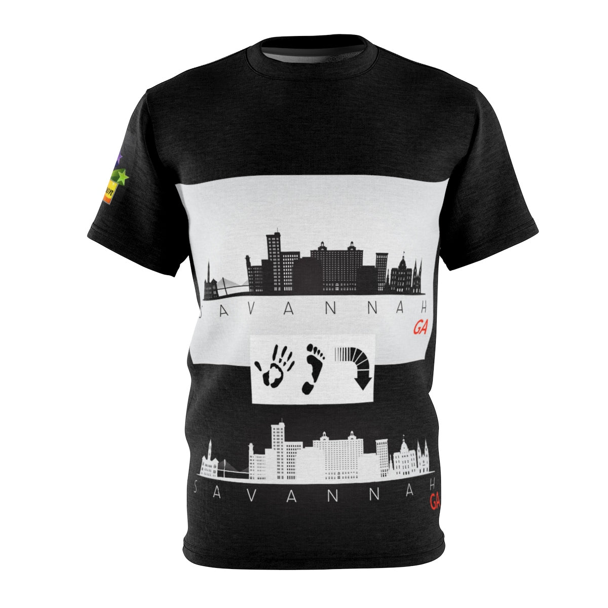 Five Toes Down Savannah Ga Unisex Cut & Sew Tee
