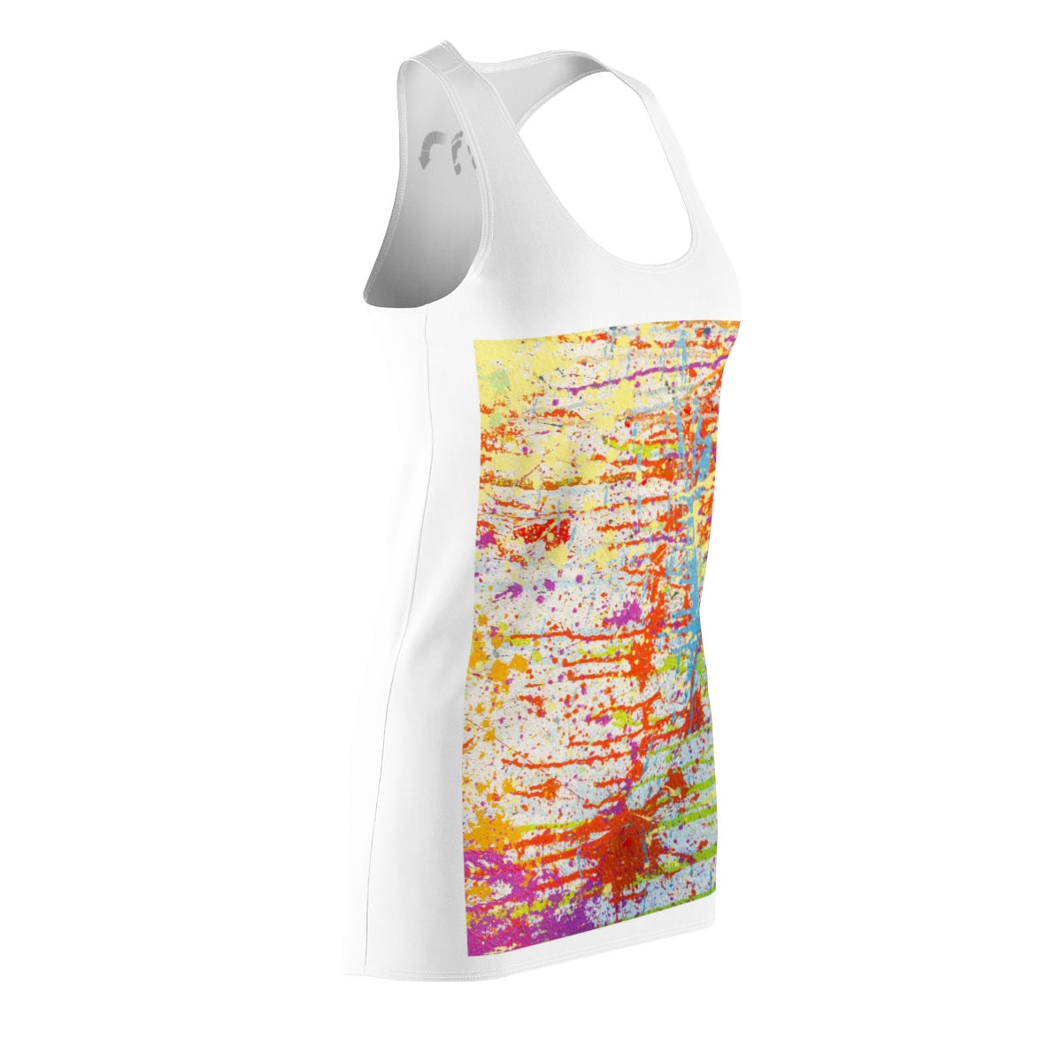 Five Toes Down Drip/White Women's Cut & Sew Racerback Dress