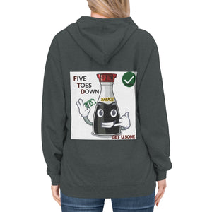 Five Toes Down Sauce Unisex Lightweight Hoodie(Back)
