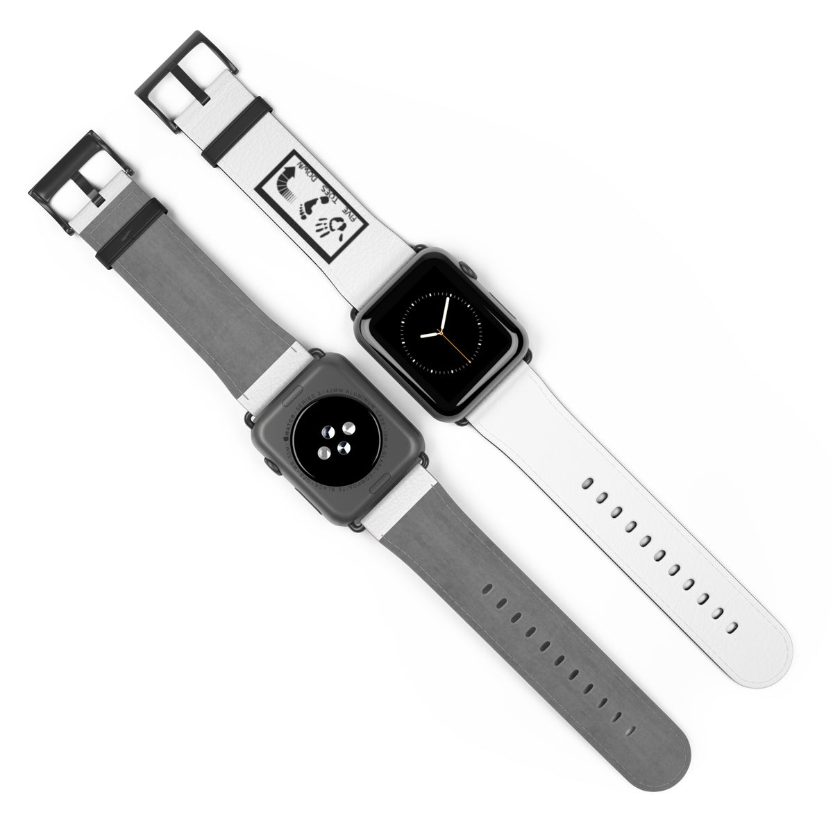 Five Toes Down Logo White Watch Band