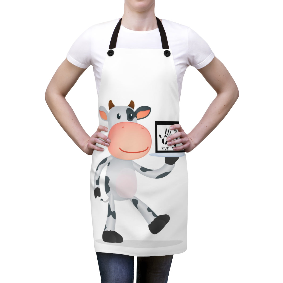 Five Toes Down Cow Apron