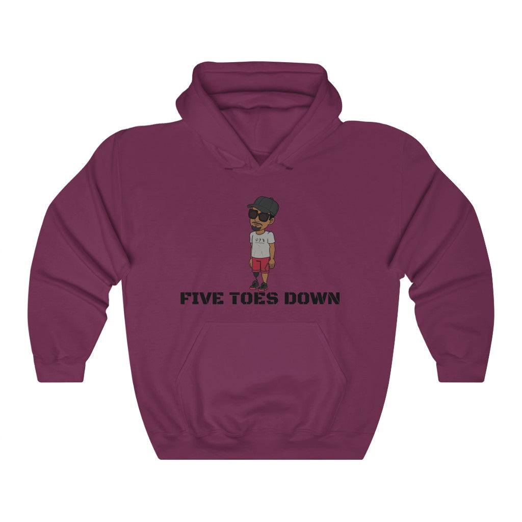 Five Toes Down Stand Top Unisex Heavy Blend Hooded Sweatshirt