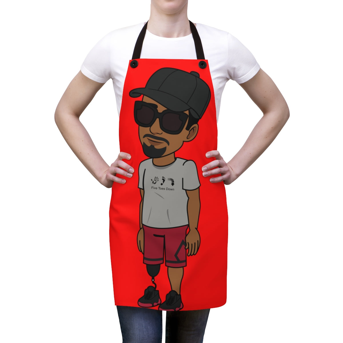 Five Toes Down Henry the Amputee Apron