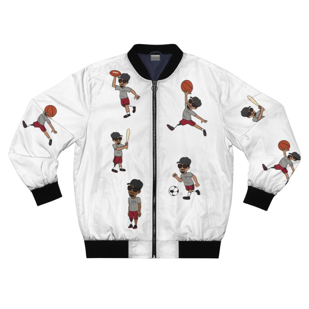 Five Toes Down Sports Men's Bomber Jacket White